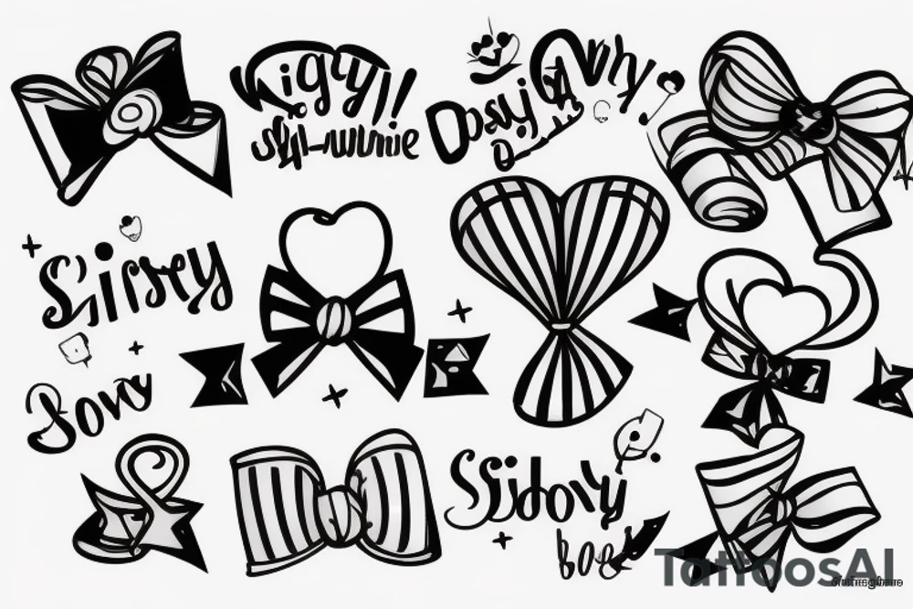 wording sissy faggot with a bow tattoo idea