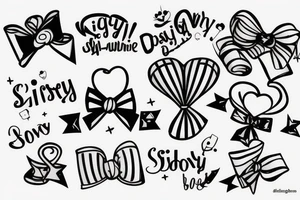 wording sissy faggot with a bow tattoo idea