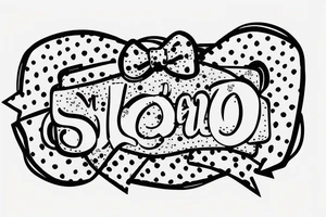 wording sissy faggot in a bow tattoo idea