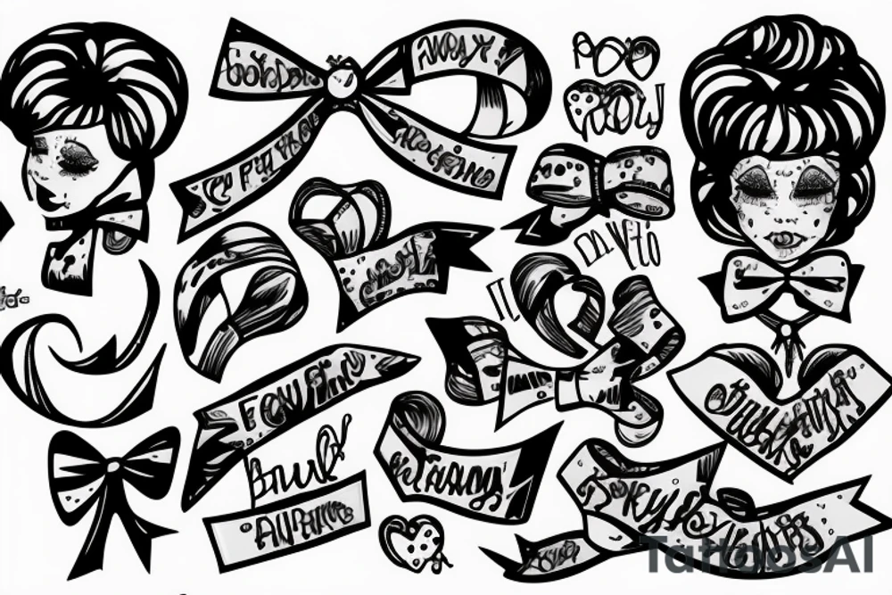 wording sissy faggot in a bow tattoo idea