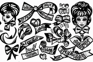 wording sissy faggot in a bow tattoo idea