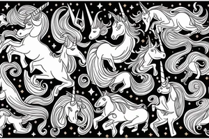 unicorn which pierces himself with his horn tattoo idea