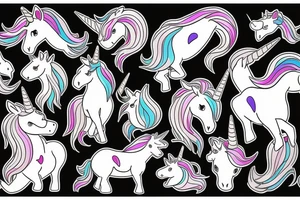 unicorn which pierces himself with his horn tattoo idea