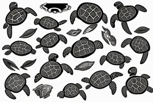 North american map in the back of a turtle tattoo idea