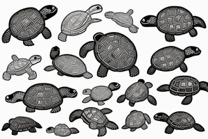 North american map in the back of a turtle tattoo idea