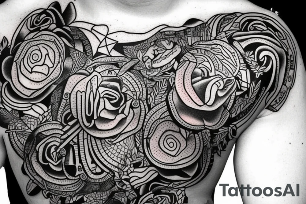 North america in the back of a turtle tattoo idea