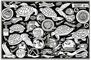 North america in the back of a turtle tattoo idea