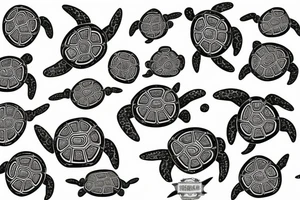 North american continent in turtle shell tattoo idea