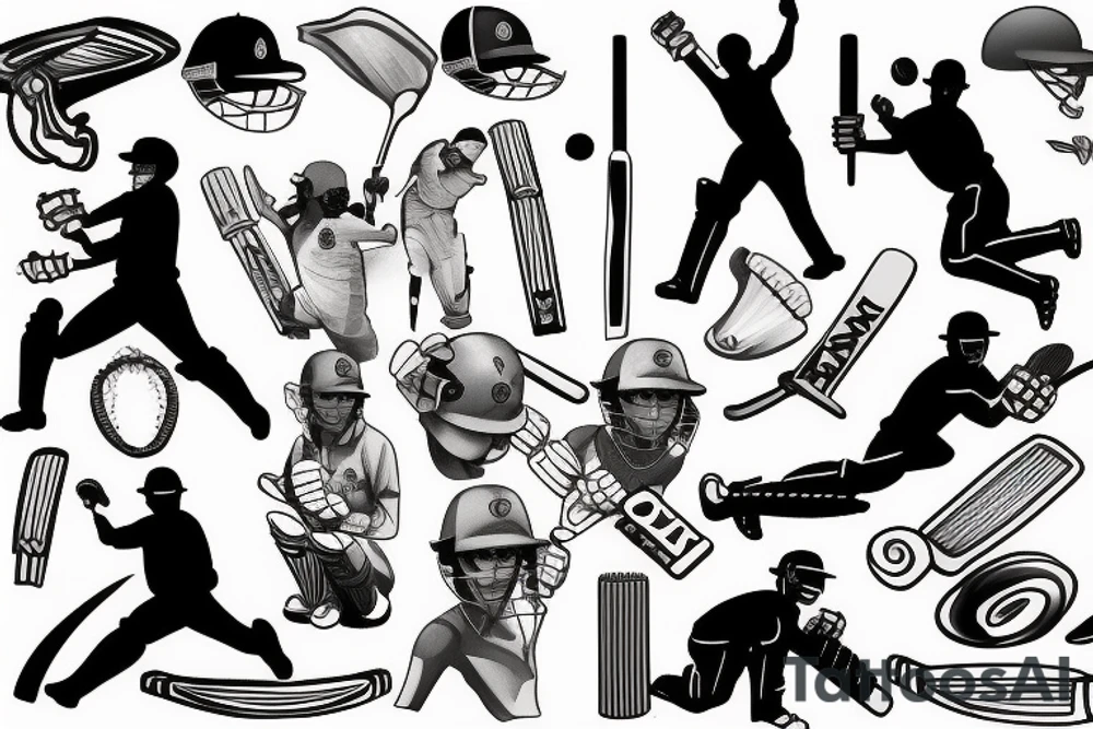 a cricket player tattoo idea