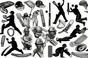 a cricket player tattoo idea