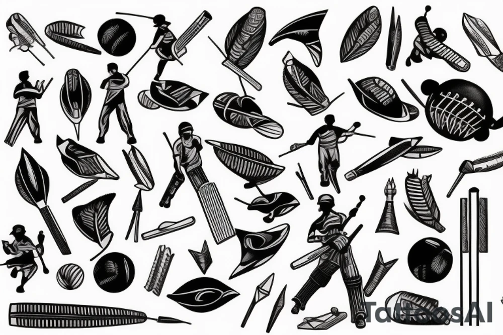 a cricket player tattoo idea