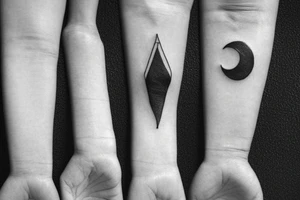 Create a really simple tattoo for a woman's wirst which will tell that after every 9 bad things in life will happen 10 good things and will be like this all over again tattoo idea