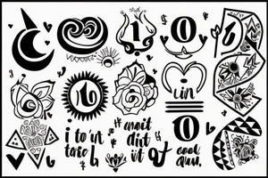 Create a really simple tattoo for a woman's wirst which will tell that after every 9 bad things in life will happen 10 good things and will be like this all over again tattoo idea