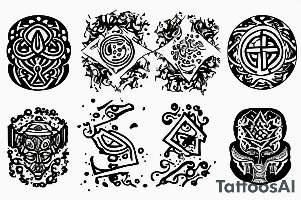 3x3 inch square of enlightenment tattoo idea