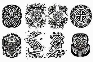 3x3 inch square of enlightenment tattoo idea