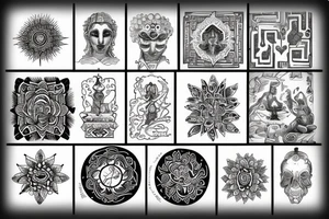 3x3 inch square of enlightenment tattoo idea