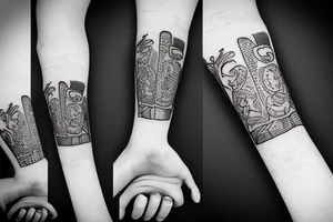 Create a forearm tattoo for a kitche  chef with a knife tattoo idea