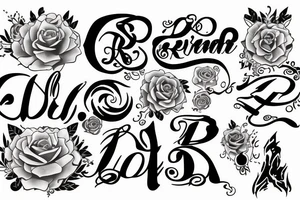 D and R letters together tattoo idea