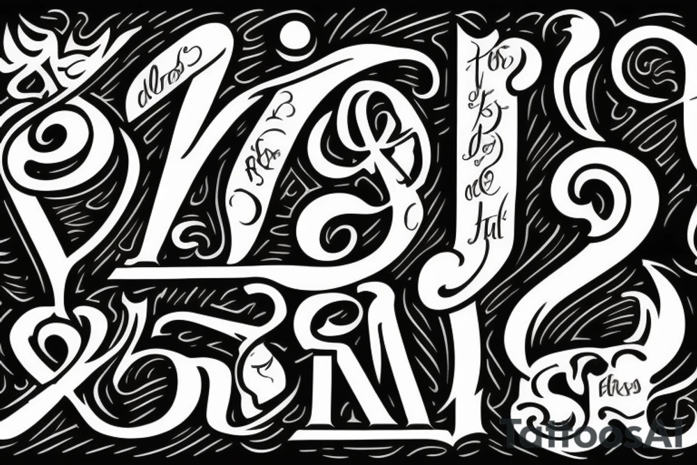 D and R letters together tattoo idea