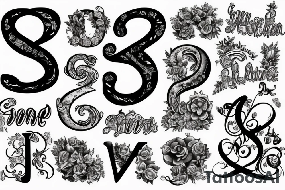 D and R alphabets together tattoo idea