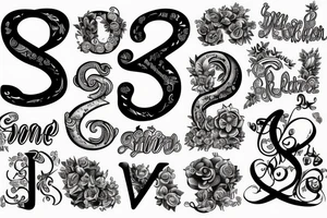 D and R alphabets together tattoo idea