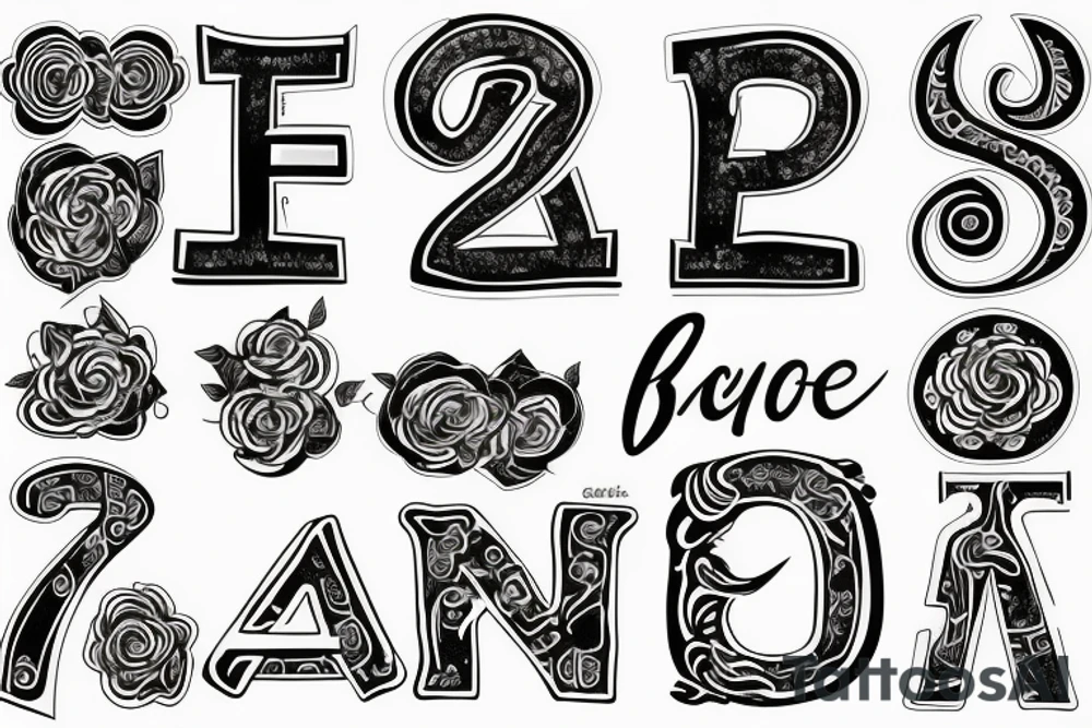 D and R alphabets together tattoo idea