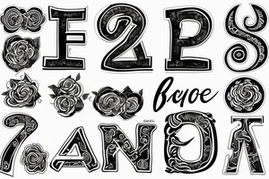 D and R alphabets together tattoo idea