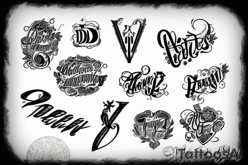 DR letters together tattoo idea