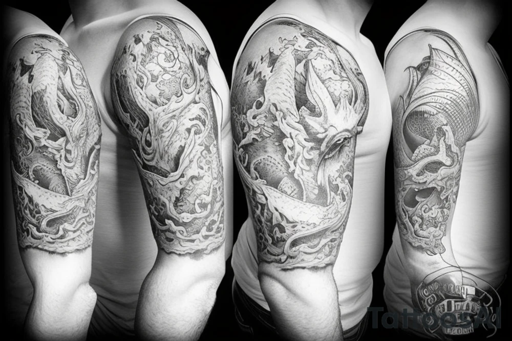 dragon forarm tattoo idea