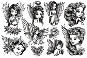 Little angel tattoo idea