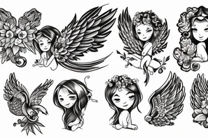 Little angel tattoo idea