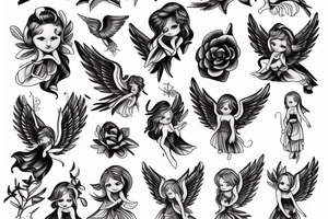 Little angel tattoo idea