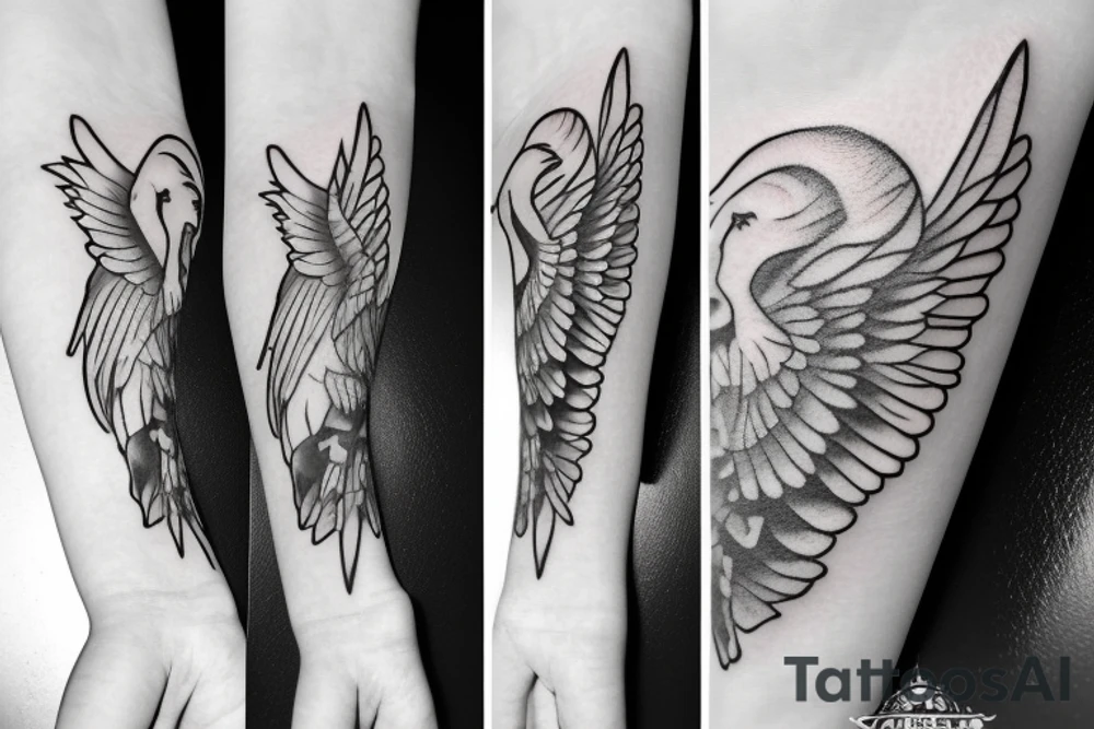 Little angel tattoo idea