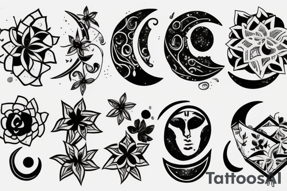 talking with moon tattoo idea