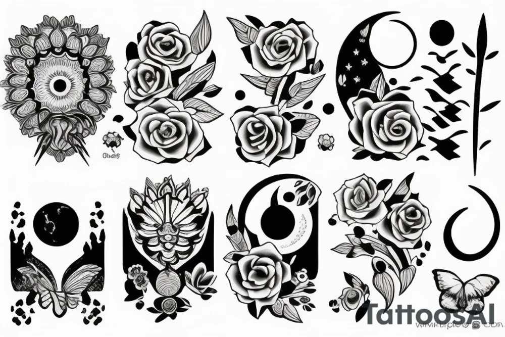 talking with moon tattoo idea