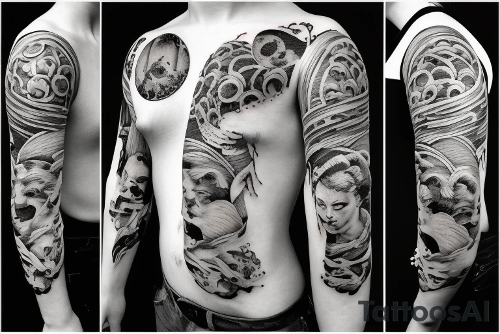 talking with moon tattoo idea
