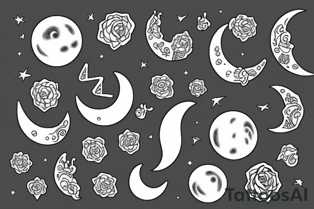talking with moon tattoo idea