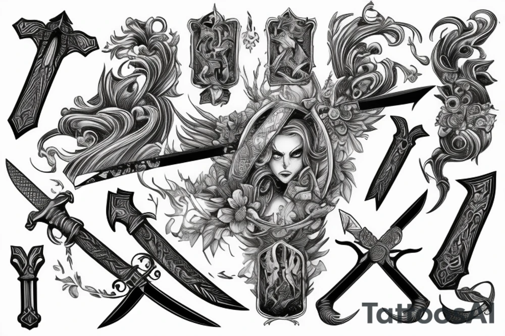 sword daring books with the phrase do not yield tattoo idea