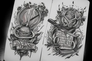 sword daring books tattoo idea