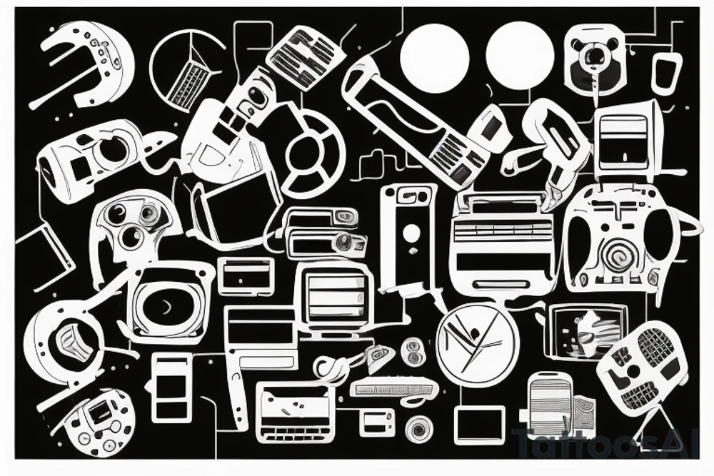 Technology taking over tattoo idea