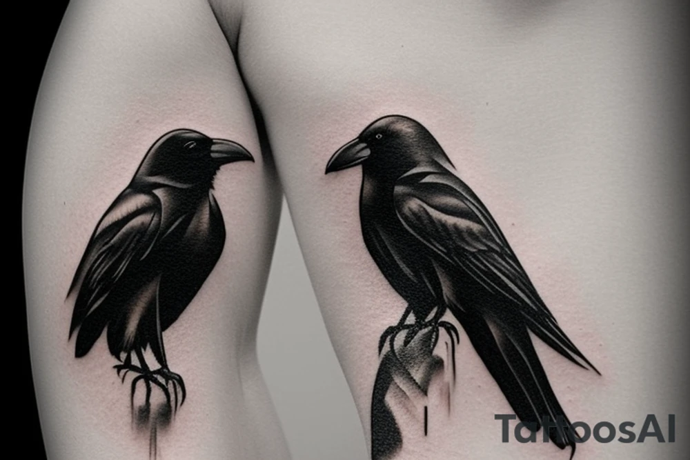 Small tattoo. Crow with a delta symbol tattoo idea