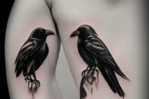 Small tattoo. Crow with a delta symbol tattoo idea