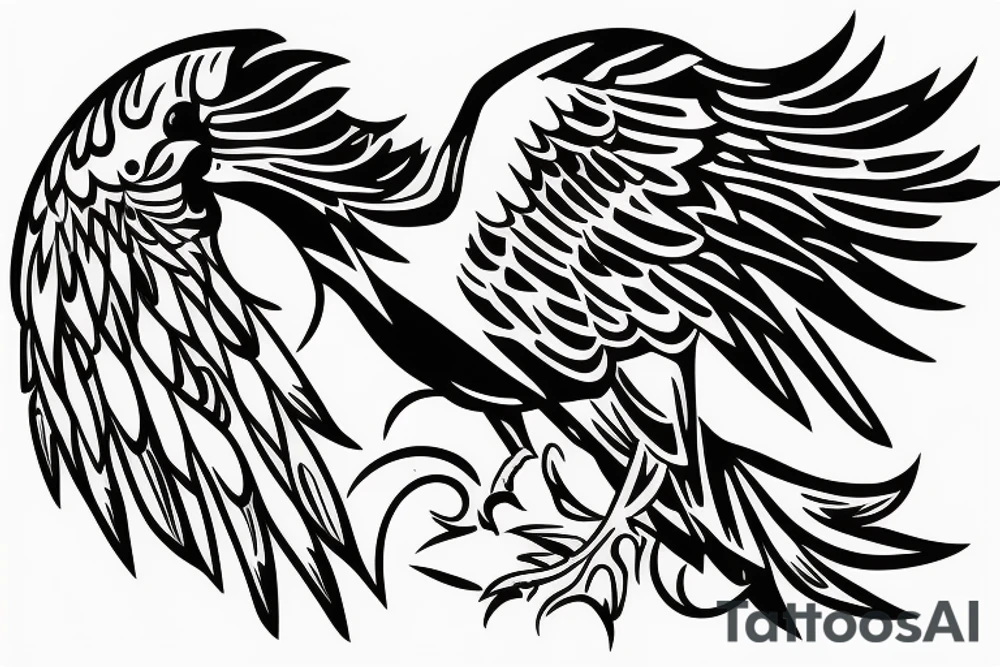 Small tattoo. Crow with a delta symbol tattoo idea