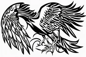 Small tattoo. Crow with a delta symbol tattoo idea