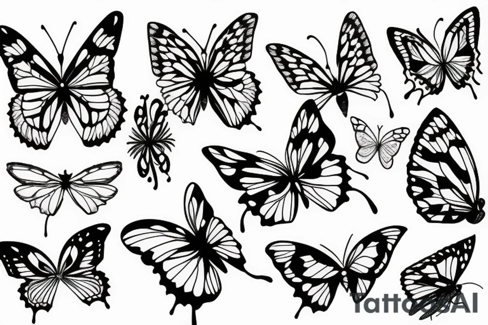 Butterfly outline tattoo idea
