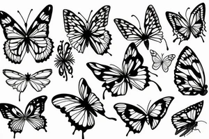 Butterfly outline tattoo idea