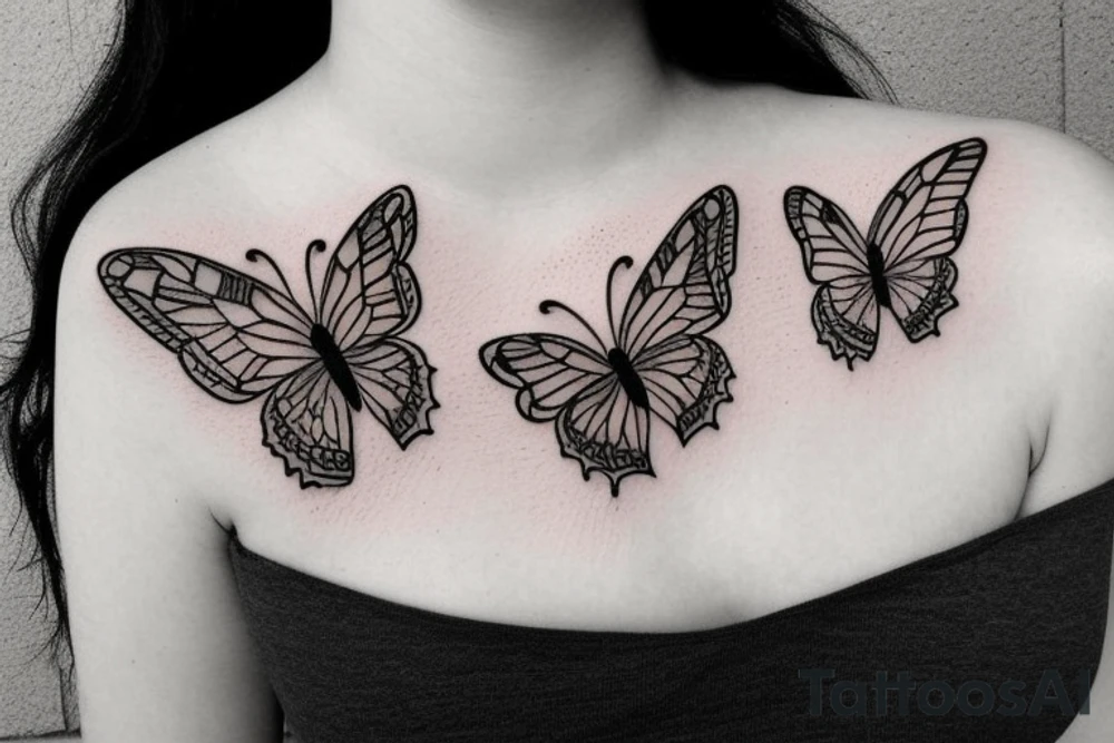 Butterfly outline tattoo idea