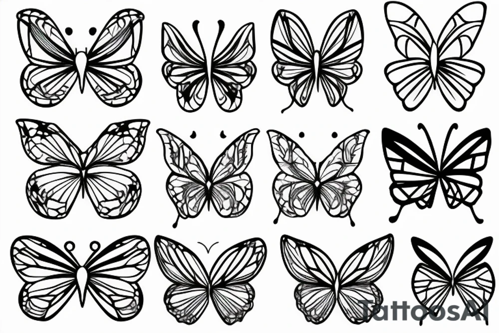 Butterfly outline tattoo idea