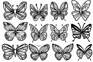 Butterfly outline tattoo idea