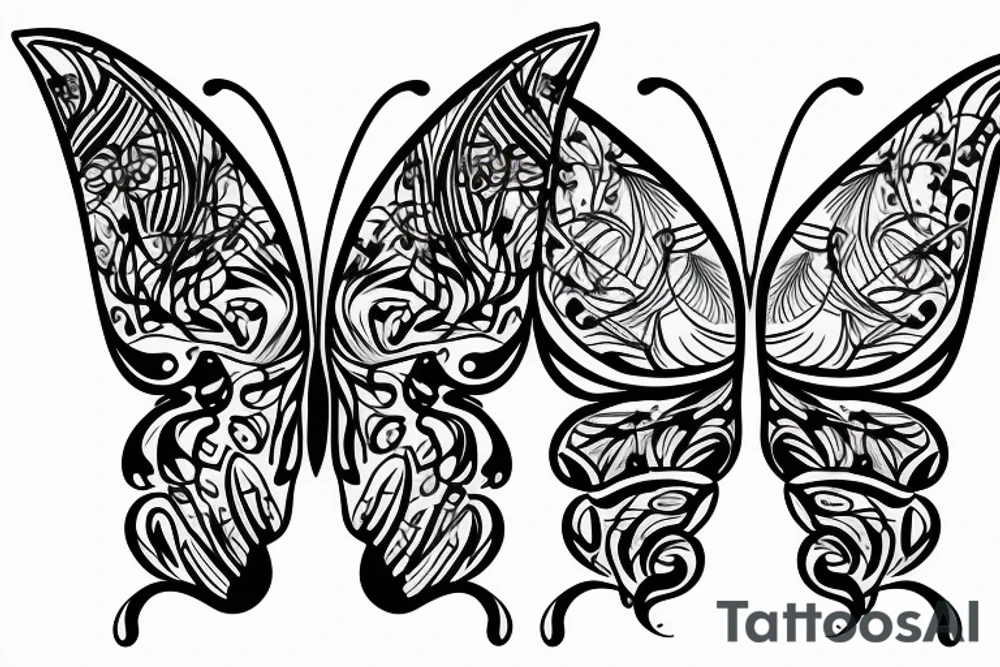 Butterfly outline tattoo idea